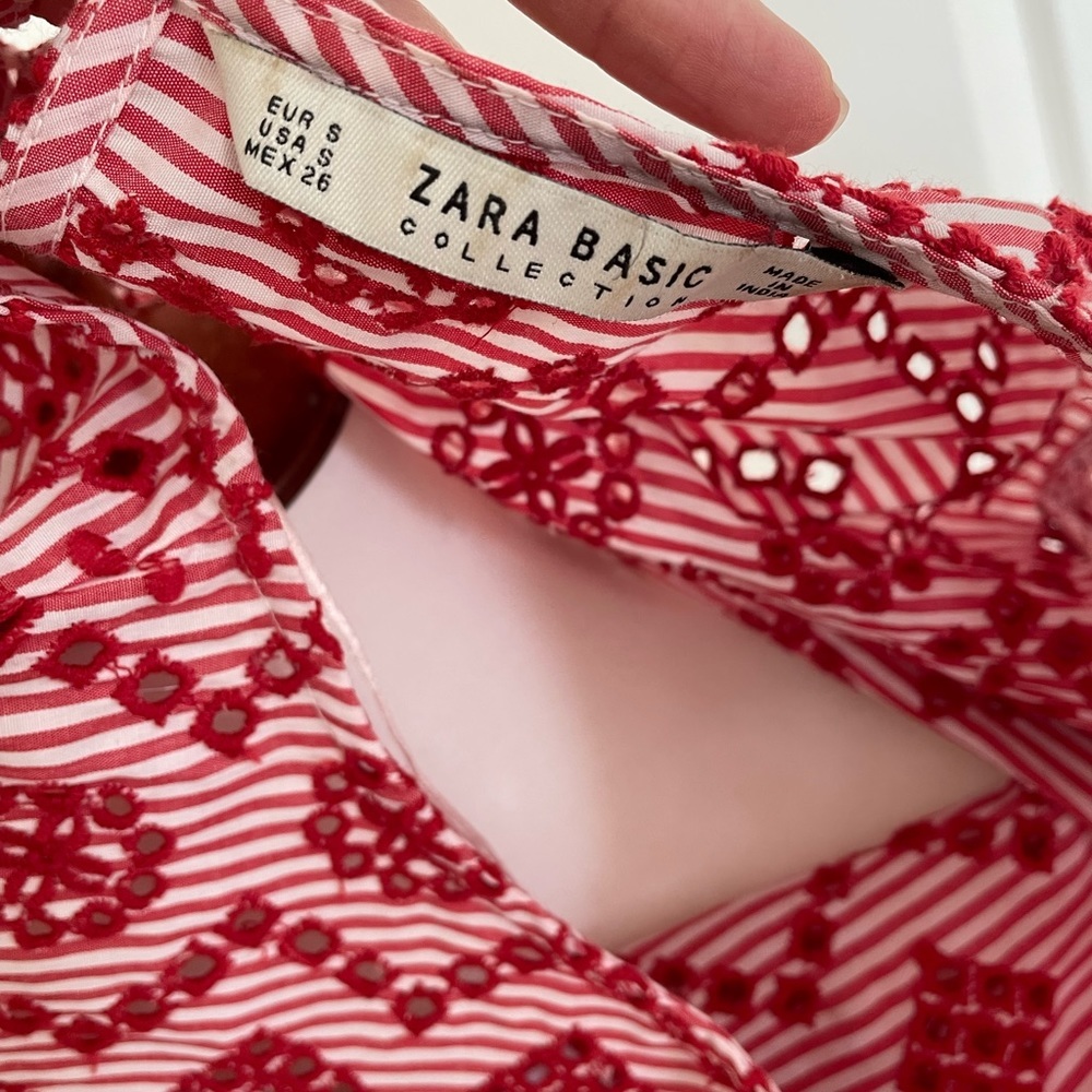 Zara striped eyelet top - Picture 4 of 4
